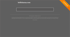 Desktop Screenshot of hellohanna.com